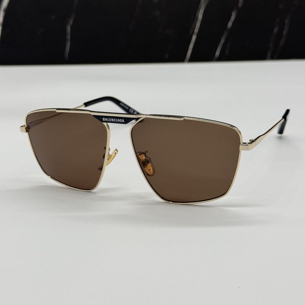 New Balenciaga Sunglasses Gold Men Eyewear Balenciaga Bb0246sa 003